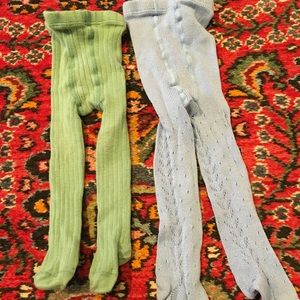 Girls cotton tights, size 12m